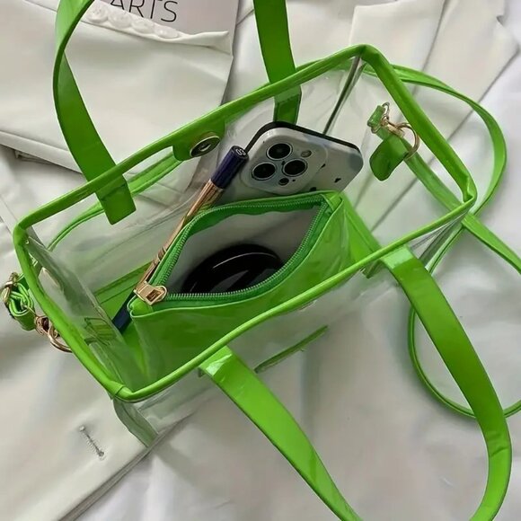 Green Clear Handbag - Picture 4 of 4